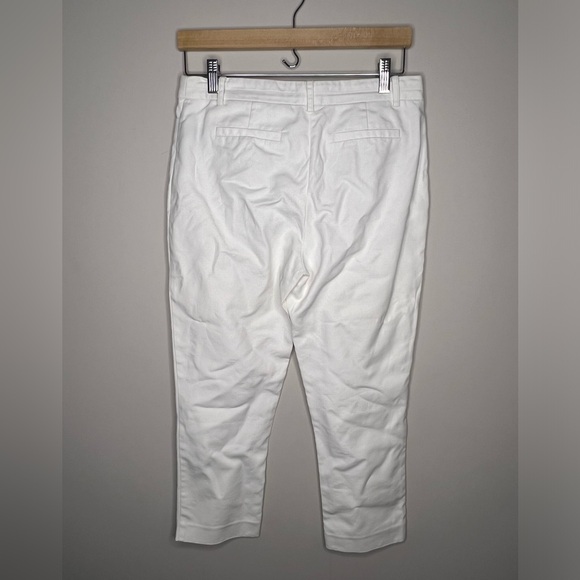 Le Chateau white cropped ankle pants cotton spandex stretch size 3/4 - Picture 9 of 11